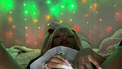 Misa In Cosplay Costume Cums Super Hard While Thrusting With Her Deathnote Toy In Intense Action