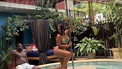 I love watching this usa couple with big ass blowjob and monster cock interracial action outdoors