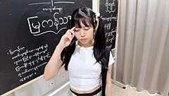 i feel so horny as cute asian girl with juicy big ass tries anal in uniform at home