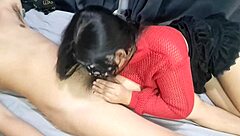 Intriguing bedroom cosplay with asian teen babe squirting during cowgirl riding and deepthroat blowjob.