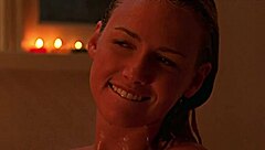 blonde tania saulnier takes a sexy shower in smallville english scene