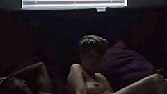 big titt lesbian plays with toys & takes bbc in her shaved pussy 😏