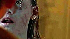 blonde tania saulnier takes a sexy shower in smallville english scene