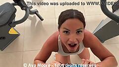 Athletic Latina Gets Pounded By Huge Cock After Gym And Takes Cum On Body