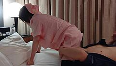 WILD NURSE CUMS HARD FROM FACESITTING AND GETS RAW COCK IN HER SOAKING WET PUSSY FOR CREAMPIE!