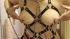 Bound Slave Milf Licks Toilet in Humiliating BDSM Session with Buttplug and Doggystyle Domination!