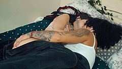 Petite interracial princess gets wet