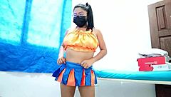 Curvy Young Latina Shakes Big Ass with Plug While Moving Seductively in Homemade Roleplay