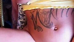 Hot Brunette Milf Fucks Hard on Swing Chair with Monster Cock