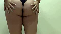 Oh man, check out this sexy latina's hot solo dance moves.