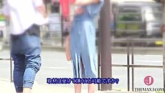 i love this japanese milf giving outdoor handjob blowjob with deepthroat creampie thrill