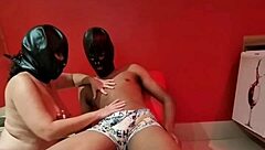 husband films curvy wife sucking huge black cock at motel in sexy shorts on erotic chair