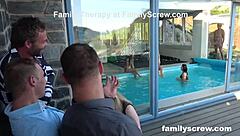 horny brazilian gets double anal with monster cock in wild party session