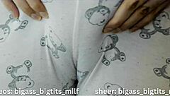 I feel so aroused in my pajamas, fingering my big ass and clit until I squirt with intense passion.