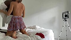 Behind the scenes of long sensual hardcore sex with oil featuring Shadow Dmitri