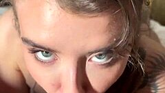 Petite Blonde Canadian Eden Ivy Gets Tight Mouth Fucked Hard and Swallows Cum in Amateur POV