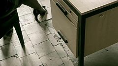 Dominatrix Mistress April Chains Unworthy Slave for Humiliating Toilet Punishment