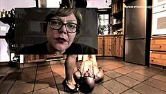 Dominatrix Mistress April Chains Unworthy Slave for Humiliating Toilet Punishment