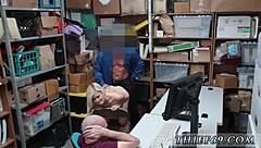 Blonde tattooed burglars get hardcore banged by police in group shop uniform scene