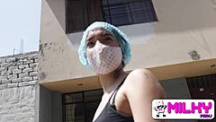 Sexy Latina Babe Rides Cock in Outdoor Quickie with Tight Pussy Fucking