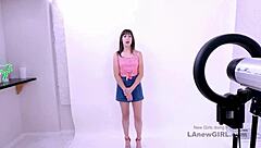 Why does this sultry brunette get pounded hard at her modeling audition?