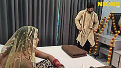 Newlywed bride enjoys intense hardcore pussy fucking with partner in romantic quickie session