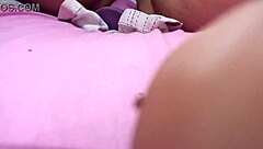 oh yeah i'm pushing my thickest dildo deep into my tight ass now