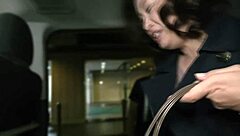 Japanese milf waterzawa riku cheats in squirting threesome with blowjob and creampie in machine action