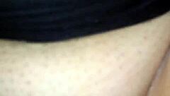 Hot amateur gets creampie from behind in homemade close up