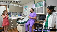 Hey, check out this behind-the-scenes vibe with pierced blonde Mira Monroe in orgasm research action