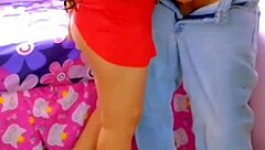 the married neighbor gave the latina big ass teen a hardcore anal creampie in his home bed