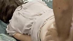 Amoul Solo Handles Quick Clothed Satin Panty Spandex Pants Doggystyle With French Dirty Talk And Ass Licking