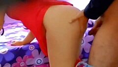 the married neighbor gave the latina big ass teen a hardcore anal creampie in his home bed