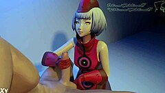 Elizabeth from Persona 3 gives intense handjob