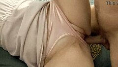 Amoul Solo Handles Quick Clothed Satin Panty Spandex Pants Doggystyle With French Dirty Talk And Ass Licking