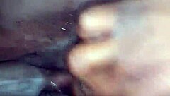 Chubby EBONY babe TAKES a CREAMPIE in her FAT pussy during casual hookup session