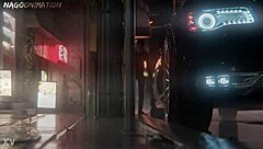 Big booty secretary gets fucked missionary in boss car by driver until orgasm!