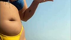 African ruiva casada flashes on beach then fucks stranger raw for creampie in vagina?