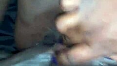 Chubby EBONY babe TAKES a CREAMPIE in her FAT pussy during casual hookup session