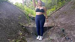 Big Boob Latina Flashes Tits And Ass Outdoors