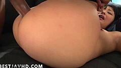 Detailed Japanese beauty in schoolgirl outfit gives blowjob before intense hardcore session with slutty Asian vibe