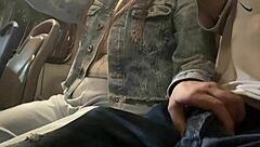 Blonde Horny Chick Shows Cock to Mexican Babe on Public Bus and She Touches It Eagerly