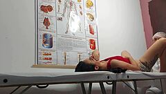 doctor subtly explores patient's tight spots intimately