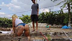 Brazilian Milf With Big Ass And Tits Fists Pussy Outdoors Using Vibrator Roughly