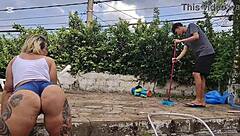 Brazilian Milf With Big Ass And Tits Fists Pussy Outdoors Using Vibrator Roughly