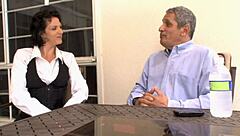 ebony beauty gets facial jizz in high definition amateur blowjob session