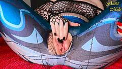 Oh man, I soaked my leggings from those intense vibrations, then my pussy exploded in orgasm during solo masturbation