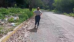 Big Boob Latina Flashes Tits And Ass Outdoors