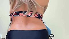 Bold Transexual Athlete Shows Off Rich Senos in Steamy Crossdressing Action