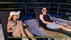 I cheated on my husband with a young waiter in the hotel bath, riding him cowgirl until he caught us with cumshot